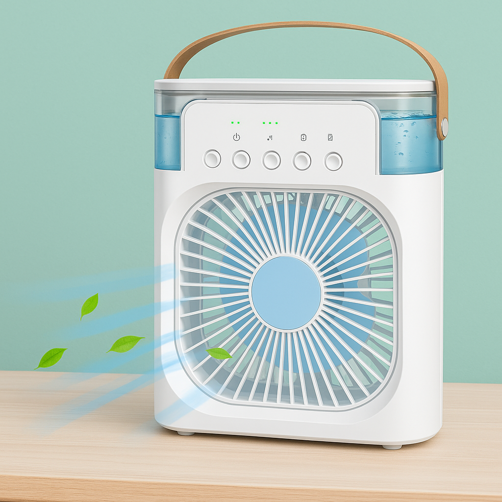 Ventilador con pulverizador portátil